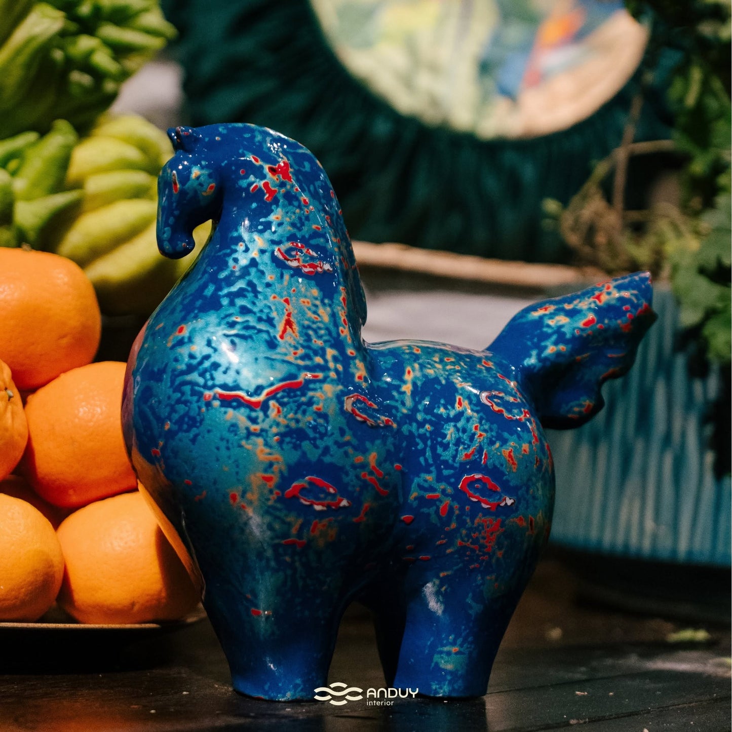 Decorative Lacquer Horse Statue for Home Decor